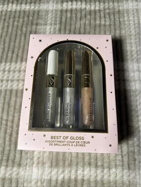 Victoria's Secret 3pc Best Of Gloss Lip Gloss Gift Set Color Shine Plumper NIB
